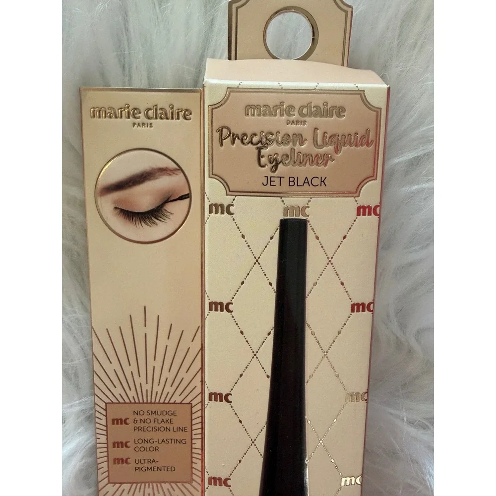 Marie Claire Paris Precision Liquid Eyeliner Jet Black Ultra Pigmented 3ml NEW